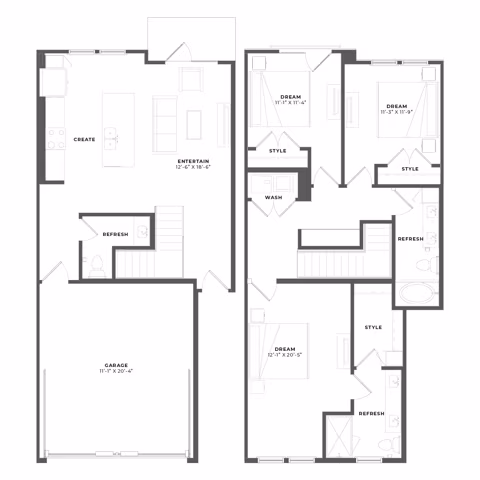 TH2 w/ a den 6-2318 floor plan